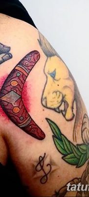 fotó a bumeráng tetoválásról, dátum: 2017.12.10. №021 - bumeráng tetoválás -