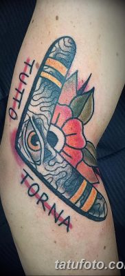 fotó a bumeráng tetoválásról, kelt 2017.12.10. №036 - bumeráng tetoválás -