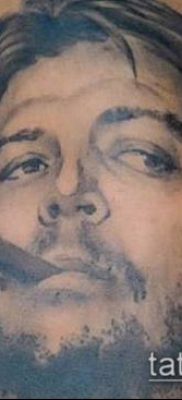 CHE GEVAR TATTOO №122 - a rajz egyedi változata, amely jól használható felülvizsgálathoz és Che Guevara tetoválásához a karon