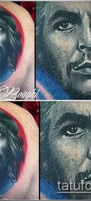 A TATTOO CHE Guevara # 436 a minta klassz változata, amely sikeresen használható Che Guevara átalakítására és karra tetoválására