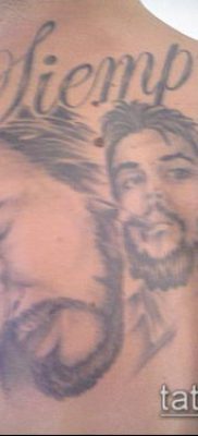 A CHE GEWAR TATTOO № 228 a rajz méltó változata, amely sikeresen használható Che Guevara karon történő megváltoztatására és tetoválására.