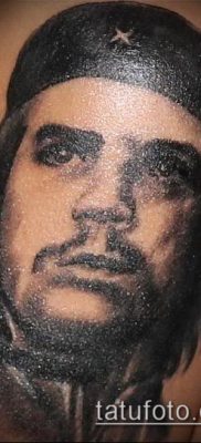 A CHE GEWAR TETTOO # 834 a minta klassz változata, amely sikeresen használható Che Guevara feldolgozására és tetoválására