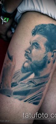 CHE GEWAR TATTOO № 669 - a minta egyedi változata, amely sikeresen használható Che Guevara karján történő feldolgozására és tetoválására