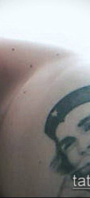 CHE GEVAR TATTOO № 361 - a rajz egyedi változata, amely jól használható revízióhoz és rajzoláshoz Che Guevara tetoválásaként