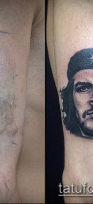 A CHE GEVAR TETTOO # 581 egy rajz klassz változata, amely jól használható Che Guevara átalakítására és tetoválására