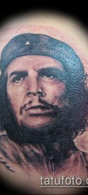 CHE GEVAR'S TATTOO № 44 - a rajz exkluzív változata, amely jól használható felülvizsgálatra és Che Guevara tetoválására