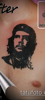 A CHE GEWAR TATTOO # 845 a minta klassz változata, amely könnyen használható Che Guevara megváltoztatására és tetoválására