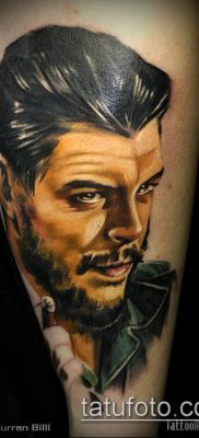 CHE GEWAR TATTOO № 379 - a rajz hűvös változata, amely sikeresen használható Che Guevara karján végzett tetoválásként történő feldolgozására és alkalmazására