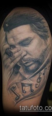 A CHE GEVAR TATTOO No. 315 a rajz méltó változata, amely jól használható Che Guevara finomítására és tetoválására.