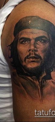 CHE GEVAR'S TATTOO №326 - a rajz exkluzív változata, amely sikeresen használható feldolgozásra és tetoválásként történő alkalmazásra Che Guevara