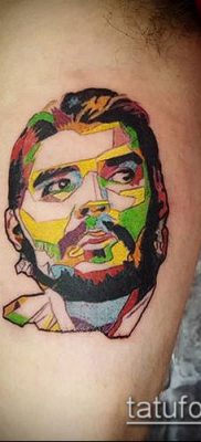 CHE GEWAR TETTOO No. 39 - a minta hűvös változata, amely könnyen használható feldolgozásra és alkalmazásra Che Guevara tetoválásként a karon