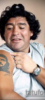 CHE GEWAR TATTOO № 603 - a minta egyedi változata, amely sikeresen használható Che Guevara karján történő feldolgozásához és tetoválásához