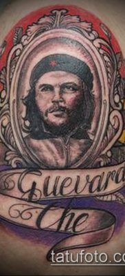 CHE GEWAR TATTOO № 762 - a rajz méltó változata, amely sikeresen használható Che Guevara átalakítására és tetoválására a karon