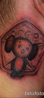 fotografija tetovaže Cheburashka od 08.09.2017. br. 004 - primjer crteža za članak -