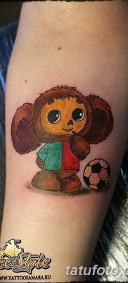 fotografija tetovaže Cheburashka od 09.08.2017. br. 009 - primjer crteža za članak -
