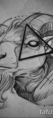 fotó egy kecske koponya tetoválásról, keltezve 2017. 09. 20 -án №021 - kecske koponya tetoválás -