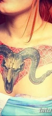 fotó kecske koponya tetoválásról, kelt 2017. 09. 20. №063 - kecske koponya tetoválás -