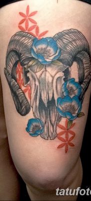 fotó kecske koponya tetoválásról, kelt 2017. 09. 20. №065 - kecske koponya tetoválás -