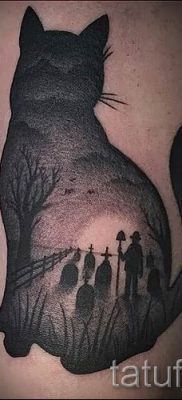 fotó egy fekete macskával készült tetoválásról a tetoválás jelentéséről szóló cikkhez - tatufoto.ru - 55