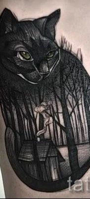 fotó egy fekete macskával készült tetoválásról a tetoválás jelentéséről szóló cikkhez - tatufoto.ru - 23
