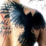 Fotó fekete holló tetoválásról 2019.04.15. №026 - ötletek fekete holló tetoválásról -
