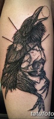 Fotó fekete holló tetoválásról 2019.04.15. №077 - ötletek fekete holló tetoválásról -