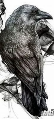 Fotó fekete holló tetoválásról 2019.04.15. №084 - ötletek fekete holló tetoválásról -