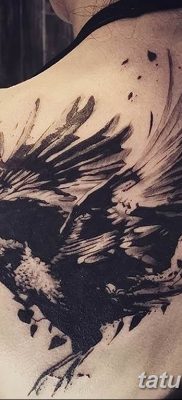 Fotó fekete holló tetoválásról 2019.04.15. №095 - ötletek fekete holló tetoválásról -