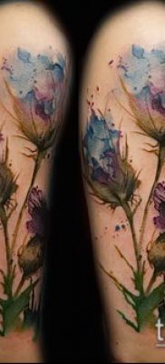 fotó a bogáncs tetoválásról (jelentése) - egy példa egy érdekes tetoválási tervre - 046