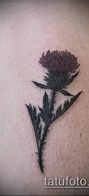 fénykép a bogáncs tetoválásról (jelentése) - egy példa egy érdekes tetoválási tervre - 044