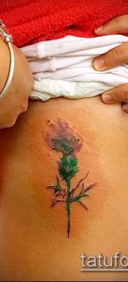 fotó a bogáncs tetoválásról (jelentése) - egy példa egy érdekes tetoválási tervre - 038