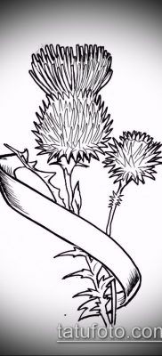 fotó a bogáncs tetoválásról (jelentése) - egy példa egy érdekes tetoválási tervre - 026