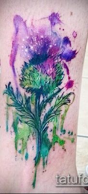 fotó a bogáncs tetoválásról (jelentése) - egy példa egy érdekes tetoválási tervre - 017