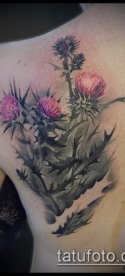 fotó a bogáncs tetoválásról (jelentése) - egy példa egy érdekes tetoválási tervre - 010