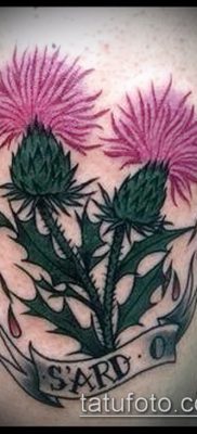 fotó a bogáncs tetoválásról (jelentése) - egy példa egy érdekes tetoválási tervre - 009