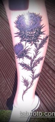 fotó a bogáncs tetoválásról (jelentése) - egy példa egy érdekes tetoválási tervre - 008