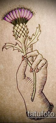fotó a bogáncs tetoválásról (jelentése) - egy példa egy érdekes tetoválási tervre - 007