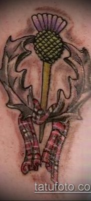 fotó a bogáncs tetoválásról (jelentése) - egy példa egy érdekes tetoválási tervre - 004