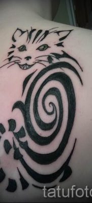 Cheshire -i macska tetoválás fotója a tetoválás tervezéséről szóló cikkhez - tatufoto.ru - 61