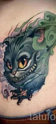 Cheshire -i macska tetoválás fotója a tetoválás tervezéséről szóló cikkhez - tatufoto.ru - 59