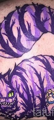Cheshire -i macskatetoválás fotója a tetoválás tervezéséről szóló cikkhez - tatufoto.ru - 24