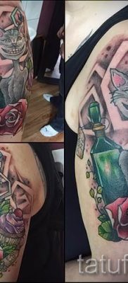 Cheshire -i macska tetoválás fotója a tetoválás tervezéséről szóló cikkhez - tatufoto.ru - 23