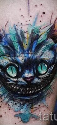 Cheshire -i macska tetoválás fotója a tetoválás tervezéséről szóló cikkhez - tatufoto.ru - 19