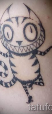 Cheshire -i macska tetoválás fotója a tetoválás tervezéséről szóló cikkhez - tatufoto.ru - 15