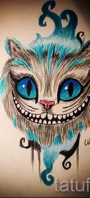 Cheshire -i macska tetoválás fotója a tetoválás tervezéséről szóló cikkhez - tatufoto.ru - 14