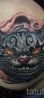 Cheshire -i macska tetoválás fotója a tetoválás tervezéséről szóló cikkhez - tatufoto.ru - 13