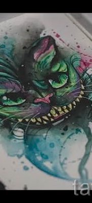 Cheshire -i macska tetoválás fotója a tetoválás tervezéséről szóló cikkhez - tatufoto.ru - 12
