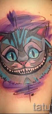 Cheshire -i macska tetoválás fotója a tetoválás tervezéséről szóló cikkhez - tatufoto.ru - 5