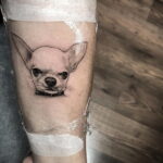 مثال وشم تشيهواهوا 12/16/2020 # 221 -Chihuahua Tattoo-