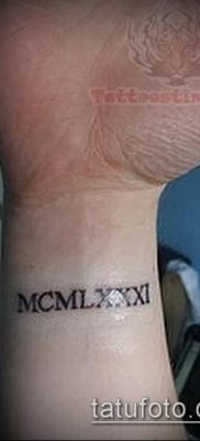 tetoválás számok fotó (érték) - egy példa egy érdekes tetoválási tervre - 040